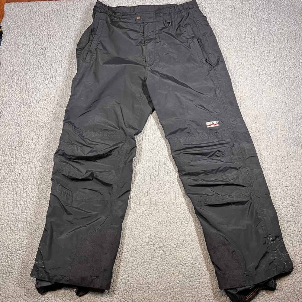 Obermeyer‎ Essential Gore-Tex Ski Pants Mens Large Black Full Side Zip Snowboard